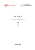 Yeni kitablar 2019 (№4): annotasiyalı biblioqrafik göstərici
